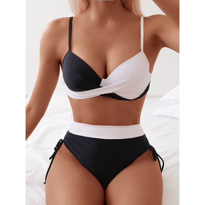 Damen Hochtaillierter Bikini mit modischem Wickel-Design Echo Archiv