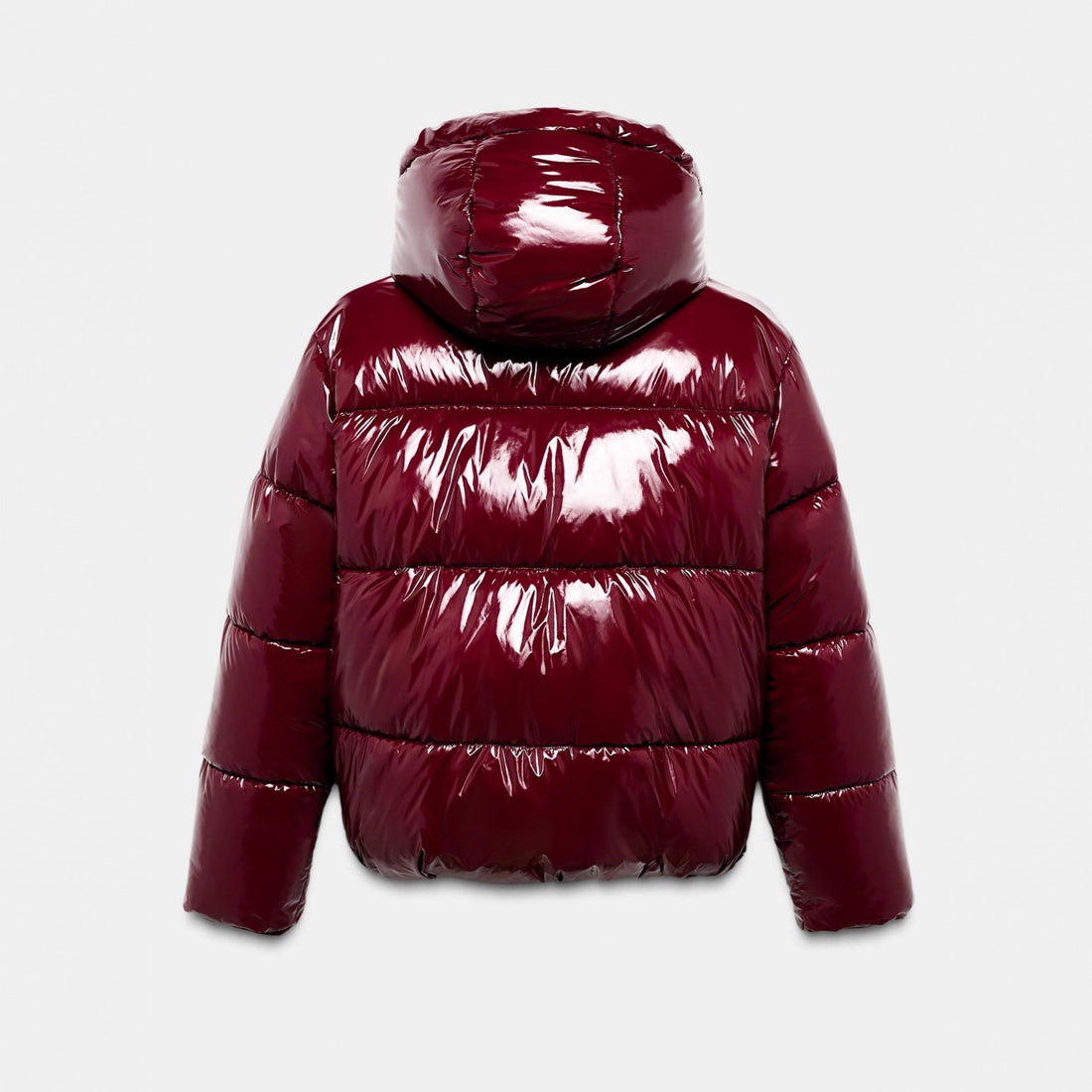 Damen Hochglanz Steppjacke mit hohem Kragen – Célinea