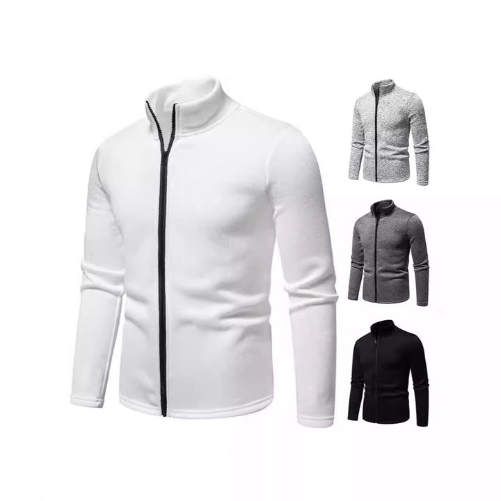 Herren Fleecejacke mit hochschließendem Kragen und durchgehendem Reißverschluss Echoarchiv