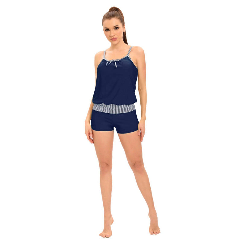Damen Freizeit-Bikini-Set mit elastischer Taillierung und modischen Trägerdetails Echo Archiv