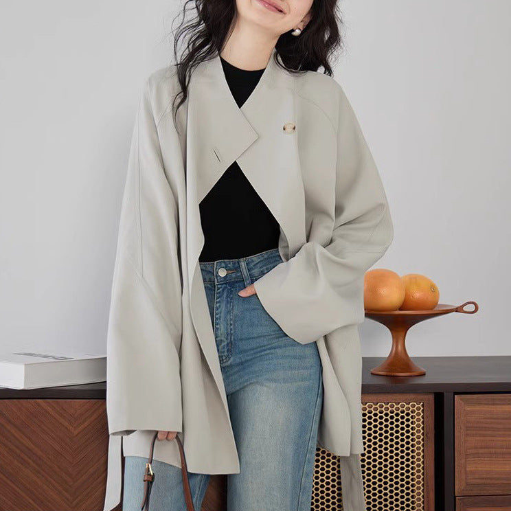 Damen Weit geschnittene Jacke mit modernen Details Echoarchiv
