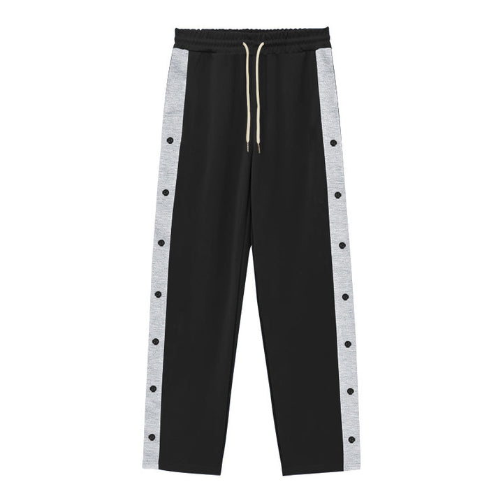 Herren Sportliche Trainingshose mit Knopf-Design und elastischem Bund Echoarchiv