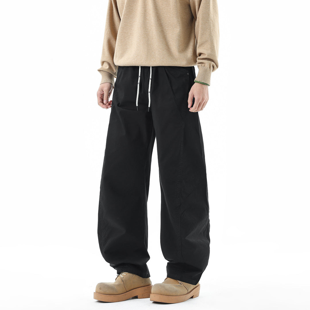 Herren Weite Freizeit-Hose mit elastischem Tunnelzugbund, diagonalem Eingriffstaschen‑Design und Knie‑Paneelen Echo Archiv