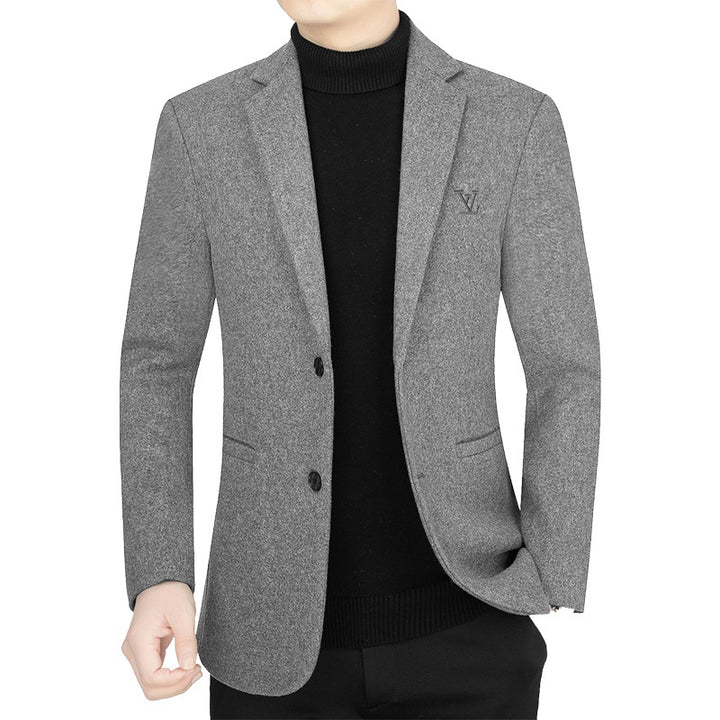 Herren Slim-Fit Sakko im Filzlook mit minimalistischen Pattentaschen – Tianoro