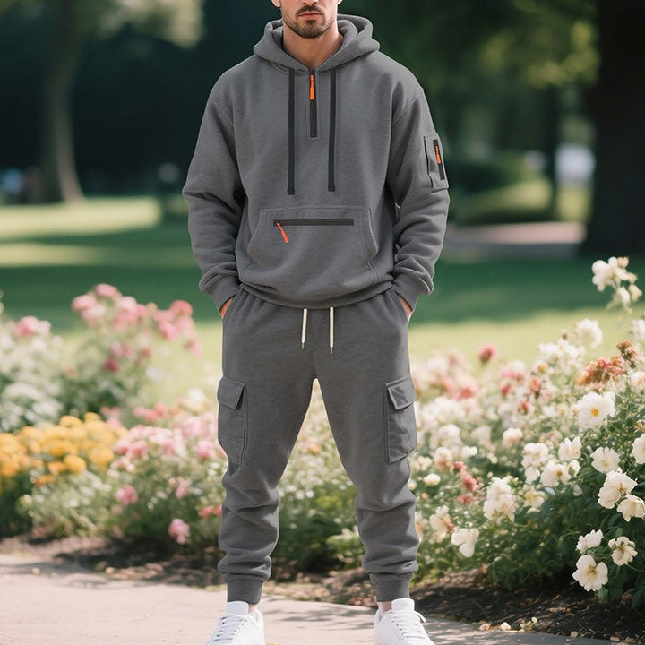 Herren lässiger Hoodie mit Cargo-Hose Echoarchiv