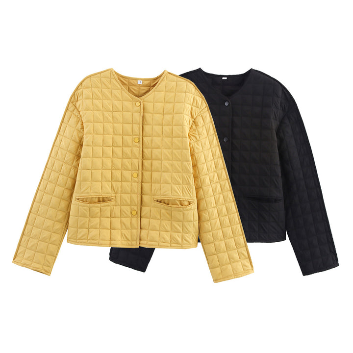 Damen Steppjacke mit Rundhalsausschnitt, leichter Wattierung und Leistentaschen Echo Archiv