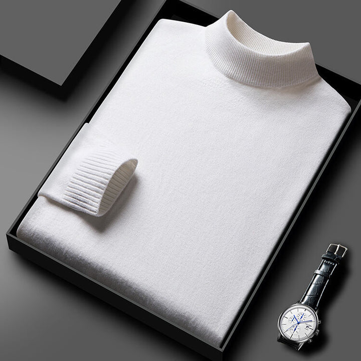 Herren eleganter Pullover mit hochgeschlossenem Kragen Echoarchiv