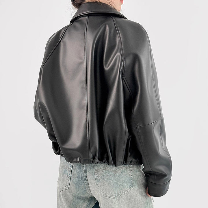 Damen Urbaner Stil Lederjacke Echo Archiv
