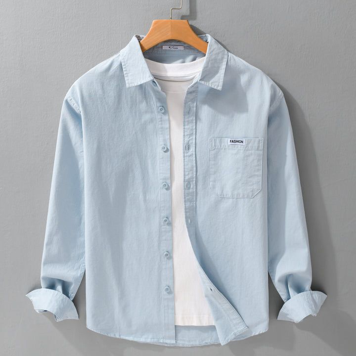 Herren Leichtes Baumwoll-Overshirt mit Brusttasche, Soft‑Touch und Relaxed-Schnitt Echoarchiv