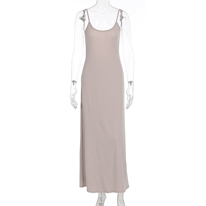 Damen Elegantes Maxikleid mit schlichten Trägern und fließendem Schnitt Echo Archiv