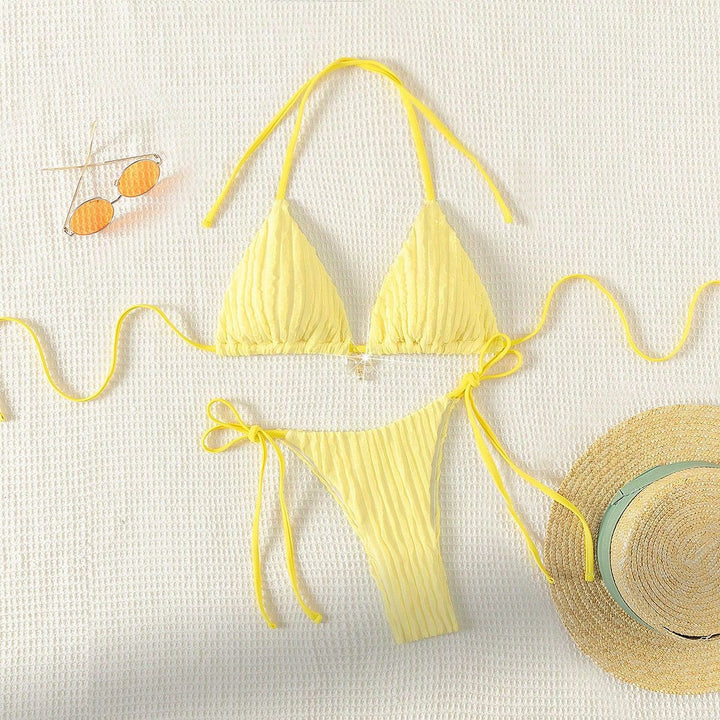 Damen Triangel-Bikini mit strukturierter Rippoptik Echo Archiv