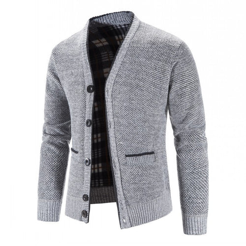 Herren Strickjacke mit modischem Karomuster Echoarchiv