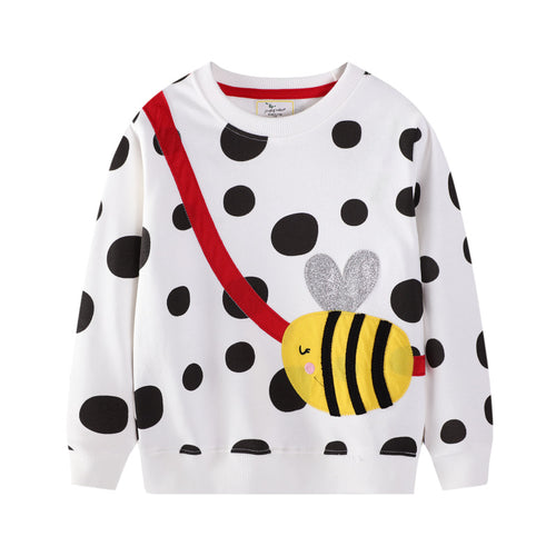 Mädchen Sweatshirt mit fröhlichem Bienenmotiv Echo Archiv