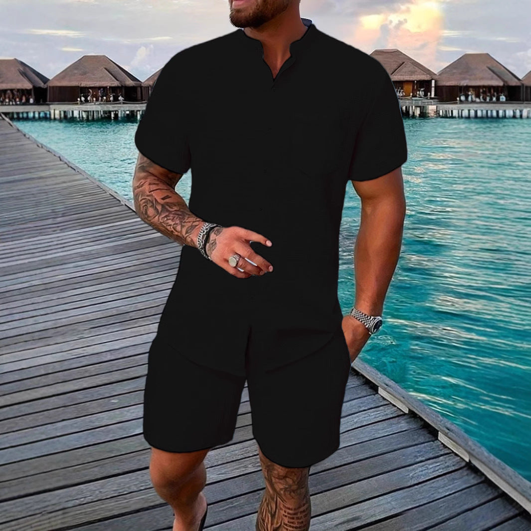 Herren Casual Kurzarm Relaxed Fit Set Echoarchiv