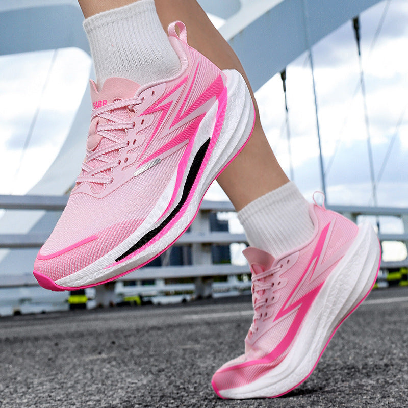 Unisex dynamische Straßenlaufschuhe mit gebogener Rocker‑Zwischensohle, reaktiver EVA‑Dämpfung und atmungsaktivem Strickobermaterial – Tavélo