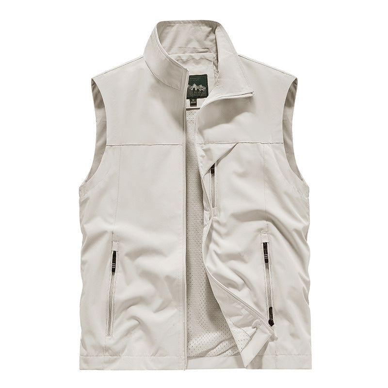 Herren Atmungsaktive Softshell-Outdoorweste mit Mesh‑Innenfutter und Reißverschlusstaschen – Marzano