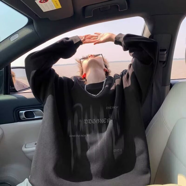 Unisex Oversized Sweatshirt mit grafischem Druck Echoarchiv