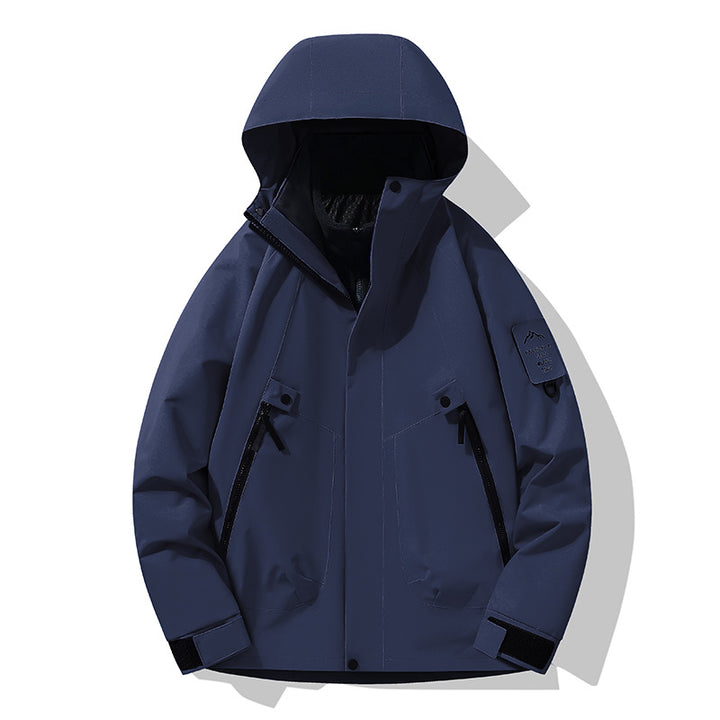 Unisex Wasserdichte, atmungsaktive Hardshell-Outdoorjacke mit Kapuze Echoarchiv