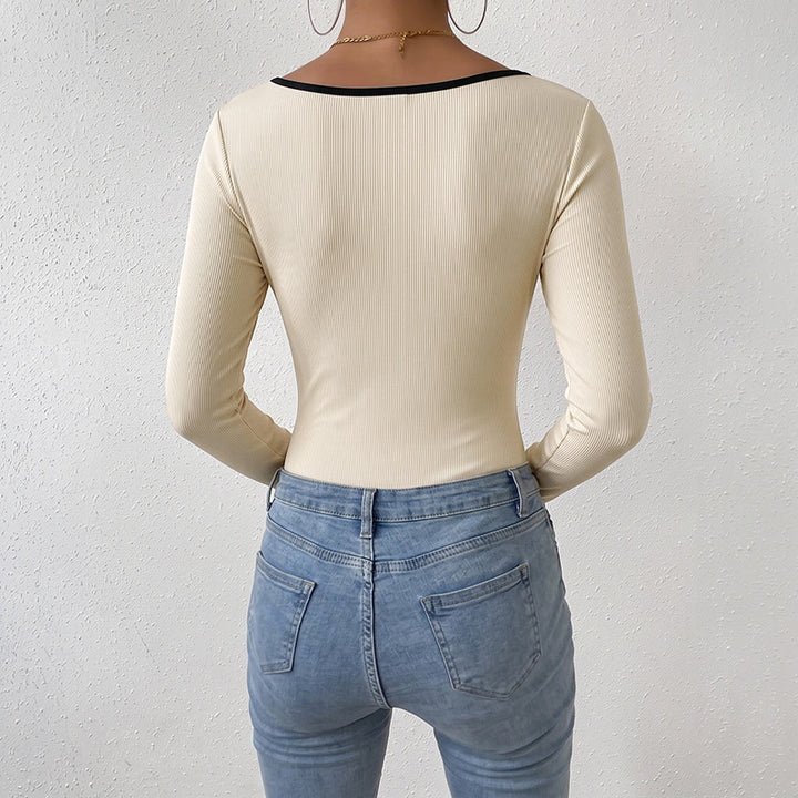 Damen Moderner Body mit V-Ausschnitt Echo Archiv