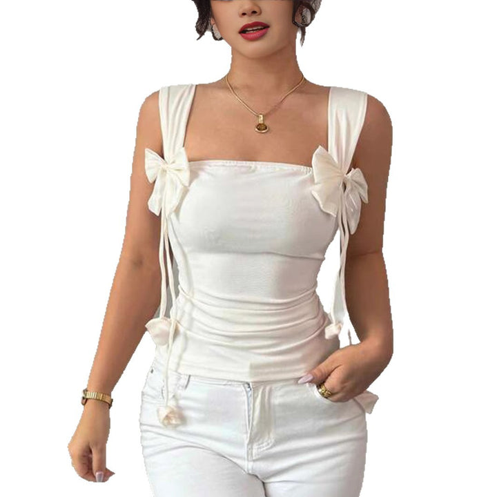 Damen Cropped Top mit verspielten Schleifendetails Echo Archiv