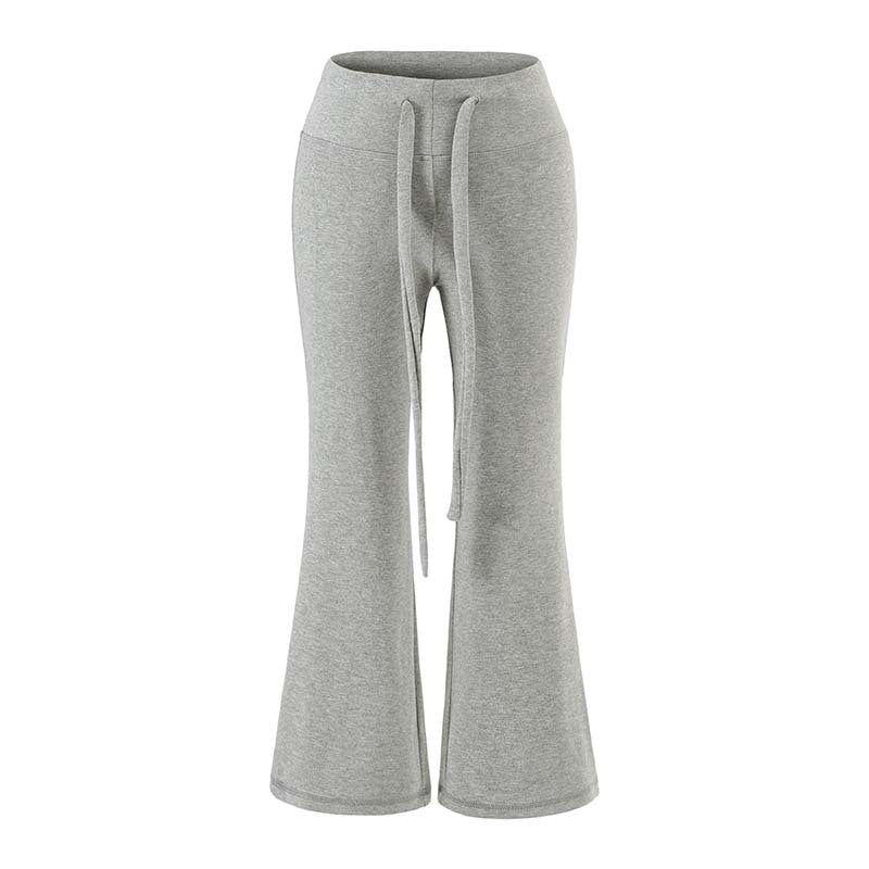 Damen Zweiteiliges Lounge-Set mit Zip-Hoodie und ausgestellten Jogginghosen Echoarchiv