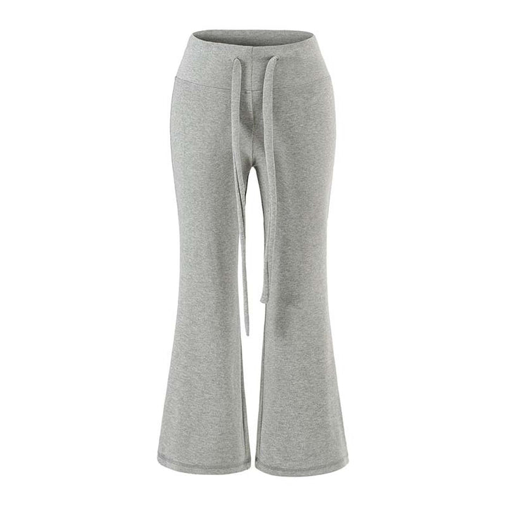 Damen Zweiteiliges Lounge-Set mit Zip-Hoodie und ausgestellten Jogginghosen Echoarchiv