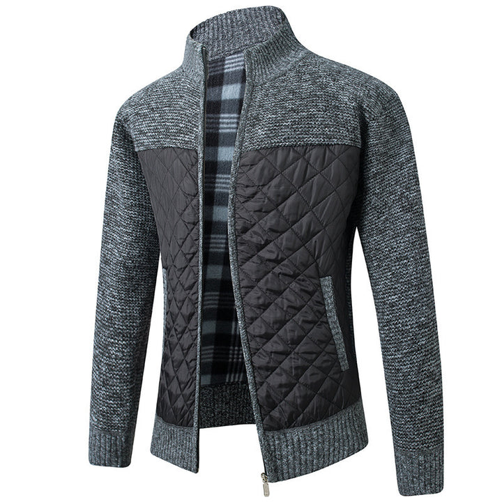 Herren gestepptes Strick- und Nylonjacke Echoarchiv