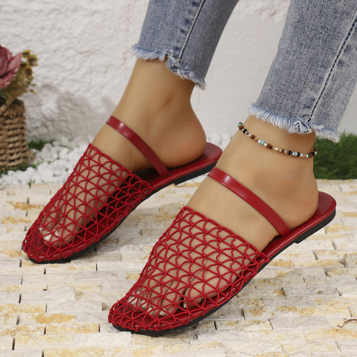 Damen  gewebte Netz-Mules mit Slip-On-Funktion, offener Ferse und flexiblem Leichtsohlen-Design Echo Archiv