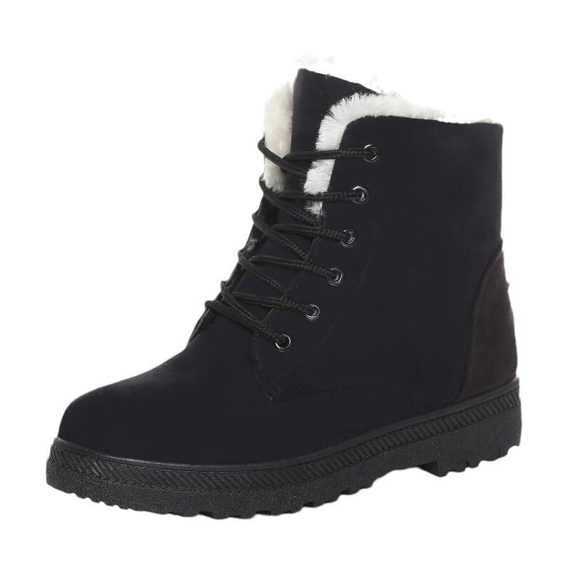 Damen Gefütterte Schnür-Ankleboots mit Teddyfutter und robuster Lug-Sohle Echoarchiv