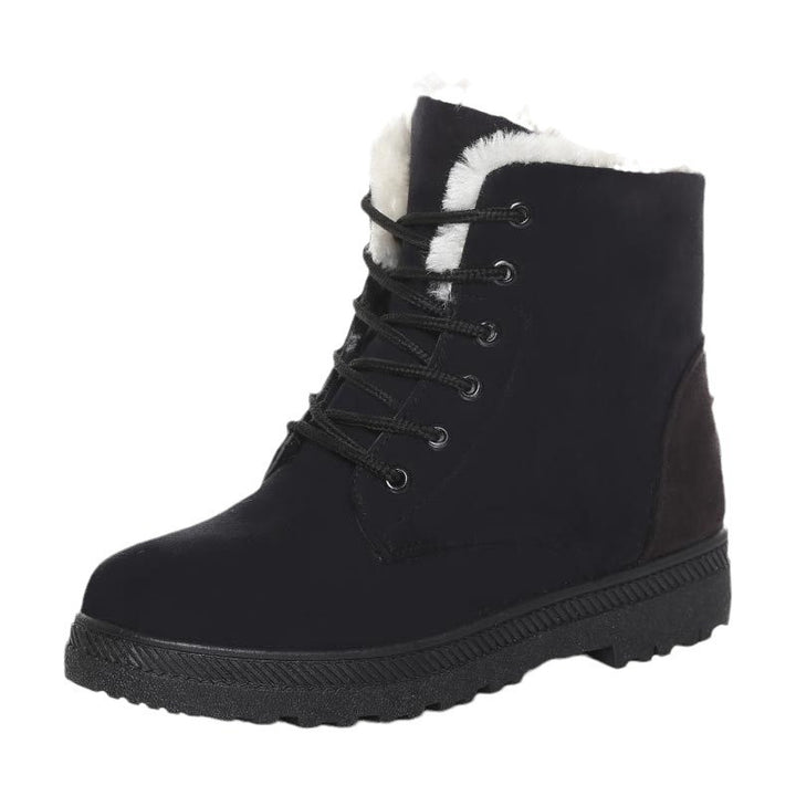 Damen Gefütterte Schnür-Ankleboots mit Teddyfutter und robuster Lug-Sohle Echoarchiv