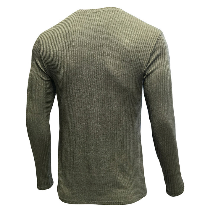 Herren Langarmshirt mit raffiniertem Rippdesign und figurbetonter Passform Echoarchiv