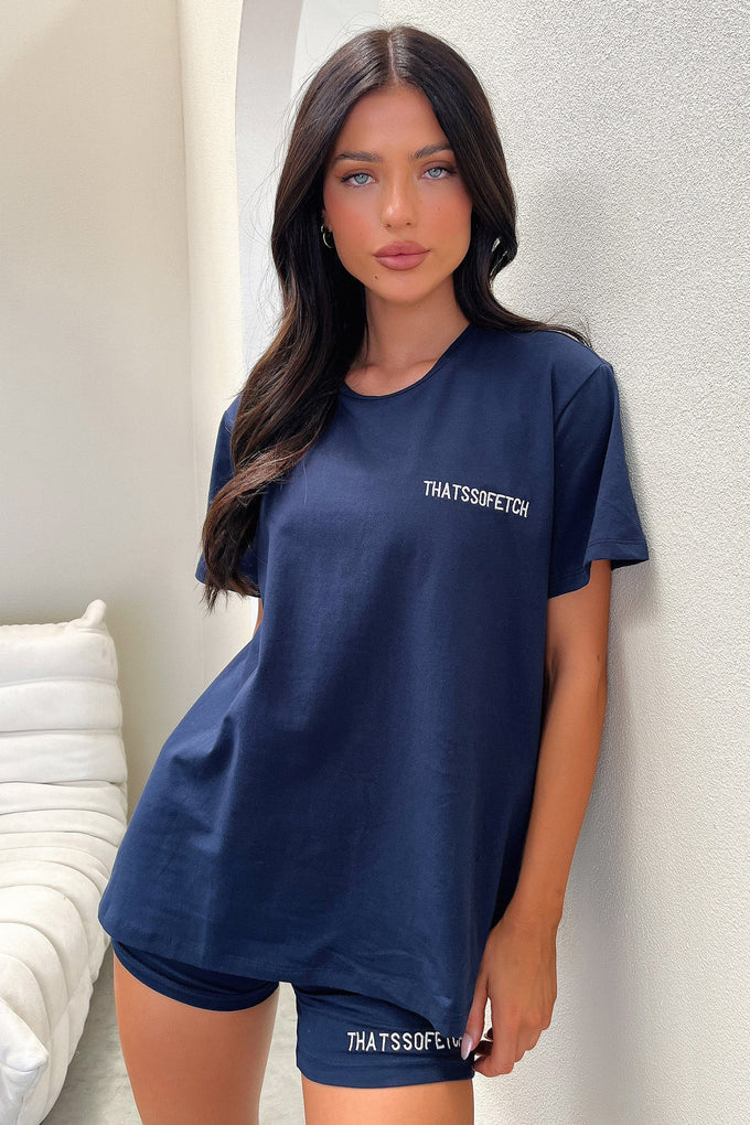 Damen Lounge-Set mit lässigem T-Shirt und Shorts Echo Archiv