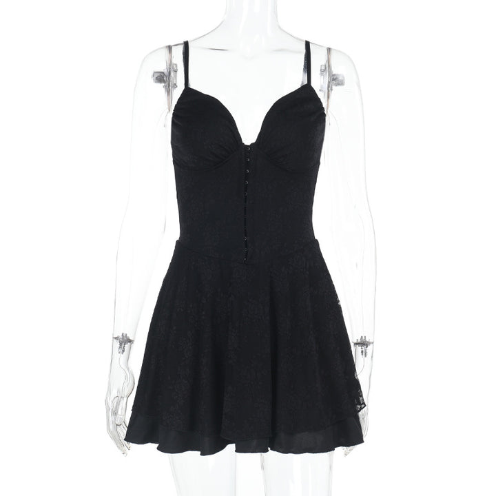 Damen ärmelloses Minikleid mit Spitzenapplikationen Echo Archiv