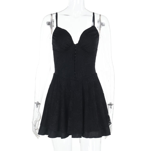 Damen ärmelloses Minikleid mit Spitzenapplikationen Echo Archiv