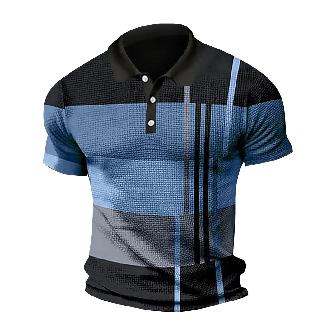Herren Poloshirt mit modernem Muster und atmungsaktiven Eigenschaften Echoarchiv