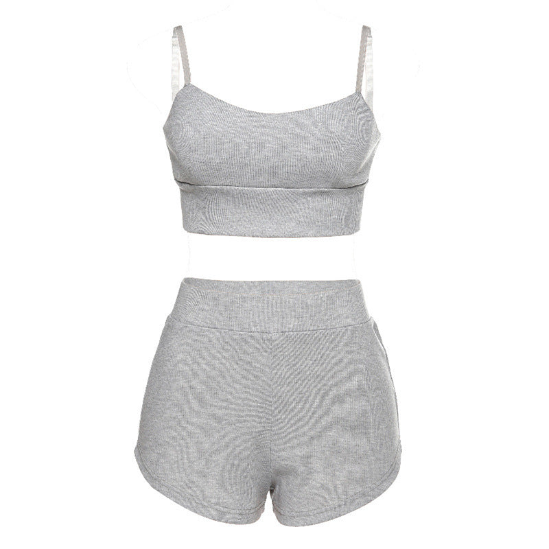 Damen Sportliches Zweiteiliges Set mit bequemen Shorts und Top Echo Archiv