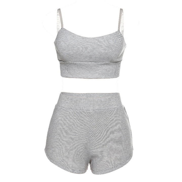 Damen Sportliches Zweiteiliges Set mit bequemen Shorts und Top Echo Archiv