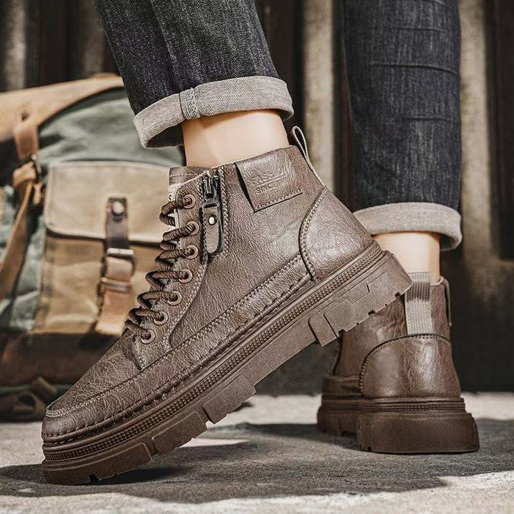 Herren Chunky-Boots mit Reißverschluss, gepolstertem Schaft und profilierter Sohle Echoarhiv