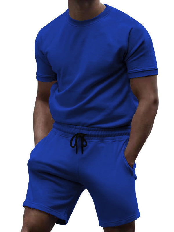 Herren lässiges Sportset mit hochwertigem Rundhalsausschnitt und elastischem Bund Echoarchiv
