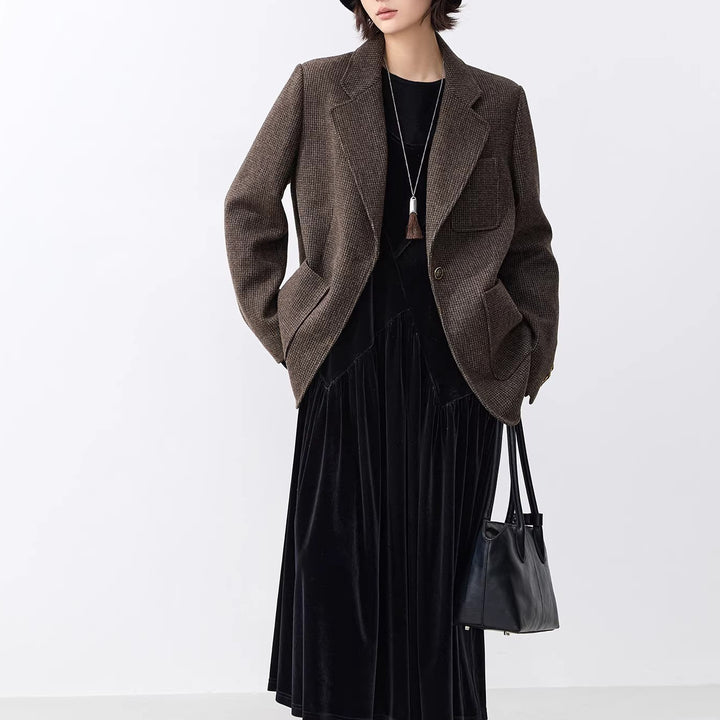 Damen Elegante oversized Jacke mit strukturiertem Design Echoarchiv