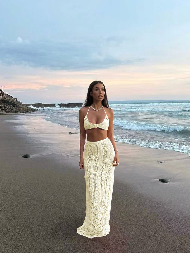 Damen Häkel-Strandkleid mit Kapuzenshirt Echo Archiv