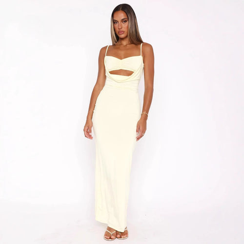 Damen Elegantes Cut-Out Maxikleid Echo Archiv