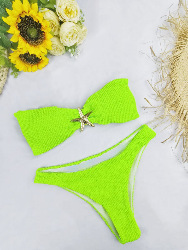 Damen Bikini-Set mit eleganter Schleifenverzierung und verstellbaren Trägern Echo Archiv