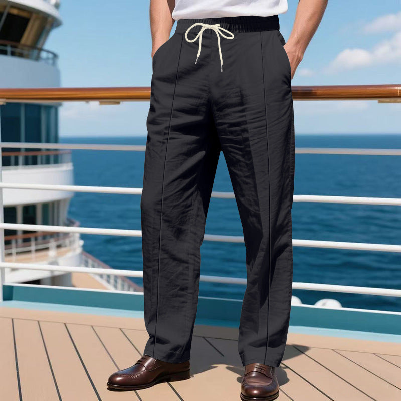 Herren lässige Freizeithose mit elastischem Bund und praktischen Taschen Echoarchiv