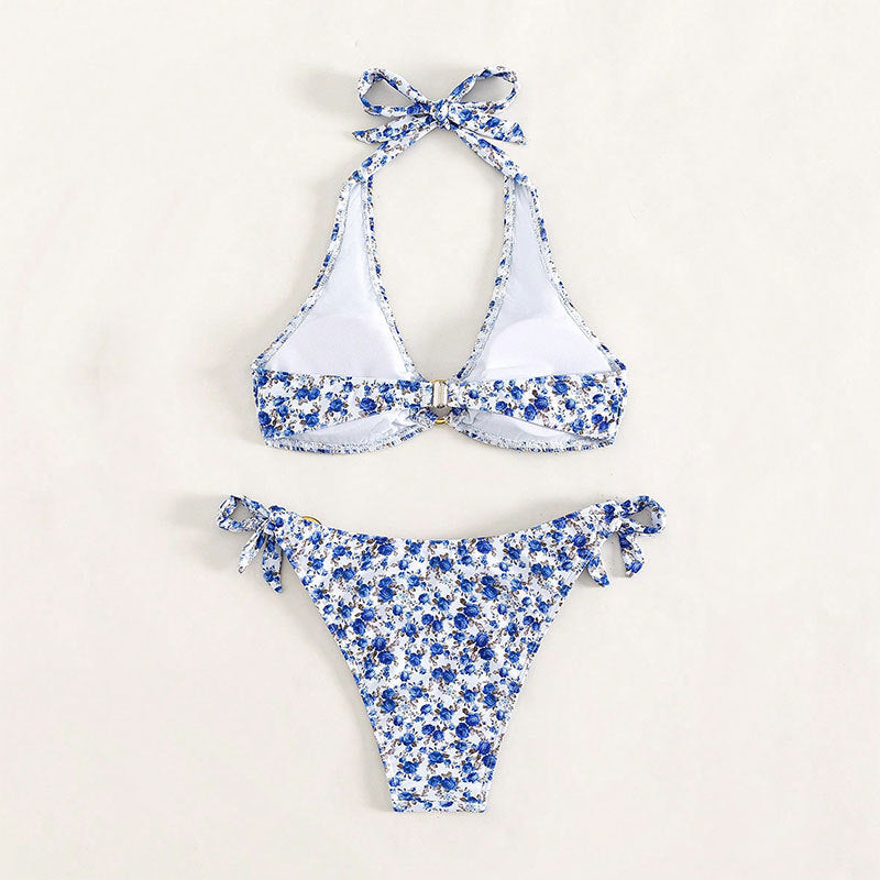 Damen Bikini-Set mit verstellbaren Trägern und floralem Muster Echo Archiv