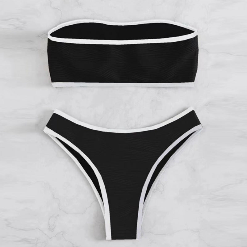 Damen Bandeau-Bikini-Set mit strukturiertem Design Echo Archiv