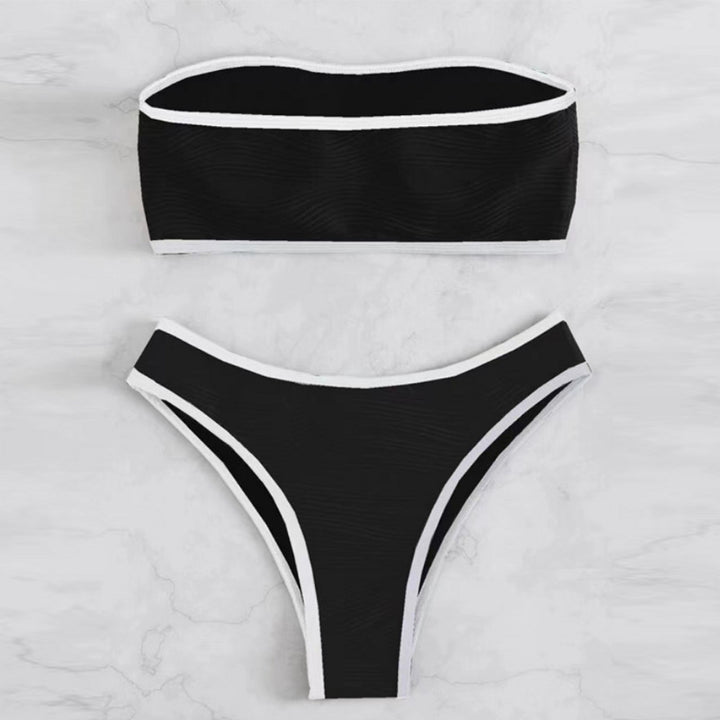 Damen Bandeau-Bikini-Set mit strukturiertem Design Echo Archiv