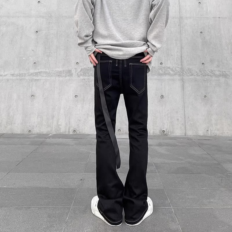 Herren Modische Bootcut Jeans mit einzigartiger Stitching Echoarchiv