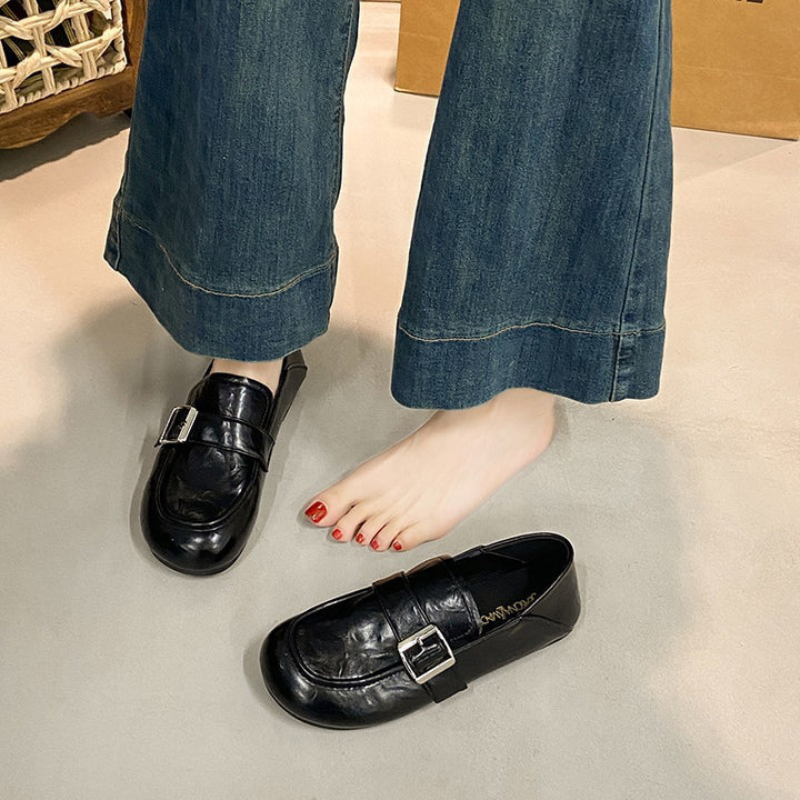 Damen Modische Mokassins mit glamourösen Schnallen-Detail – Lioré
