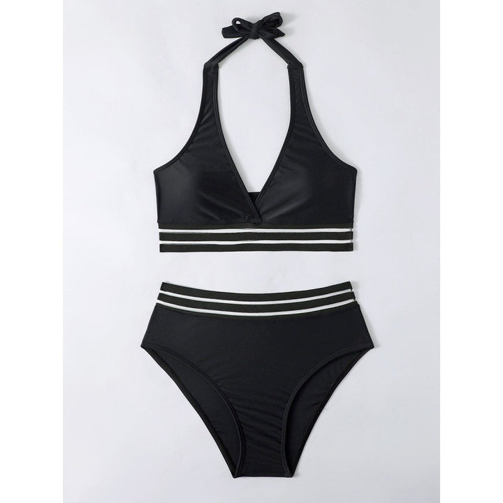 Damen Triangel-Bikini-Set mit sportlichem Streifenmuster Echo Archiv